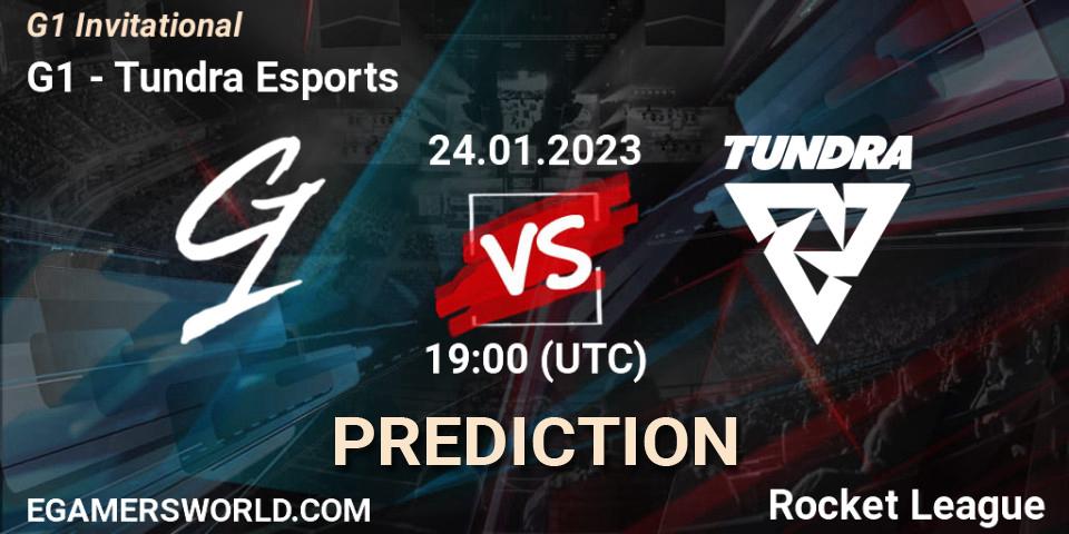 Prognose für das Spiel G1 VS Tundra Esports. 24.01.2023 at 19:00. Rocket League - G1 Invitational