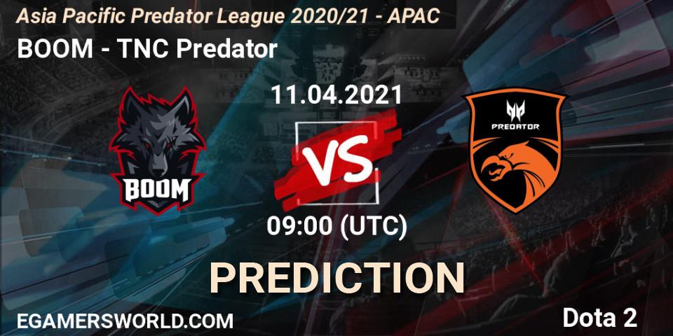 Prognose für das Spiel BOOM VS TNC Predator. 11.04.2021 at 09:01. Dota 2 - Asia Pacific Predator League 2020/21 - APAC