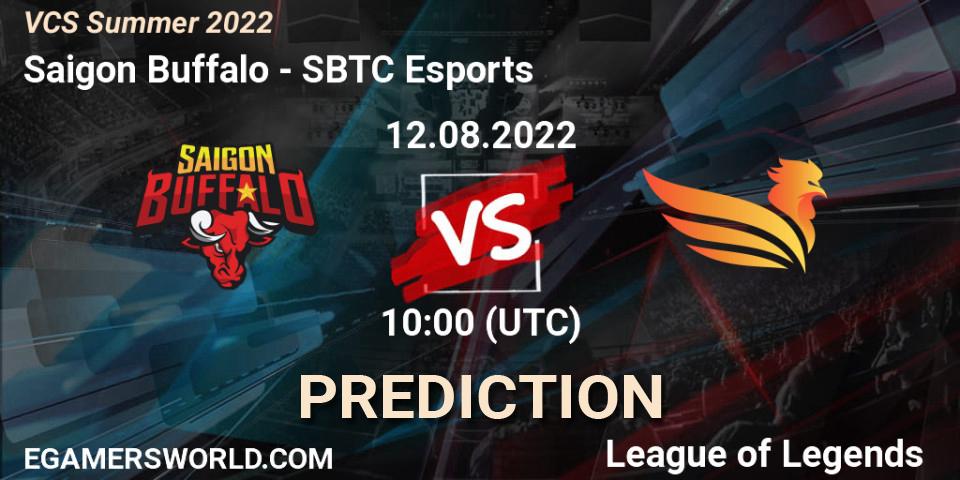 Prognose für das Spiel Saigon Buffalo VS SBTC Esports. 12.08.2022 at 10:00. LoL - VCS Summer 2022