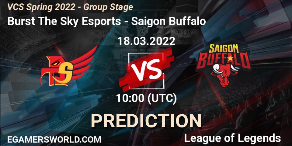 Prognose für das Spiel Burst The Sky Esports VS Saigon Buffalo. 18.03.22. LoL - VCS Spring 2022 - Group Stage 