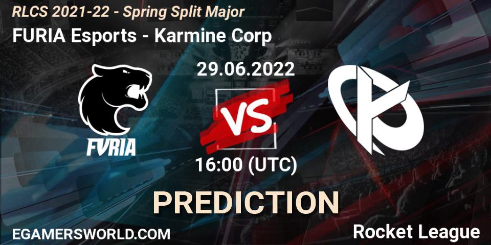 Prognose für das Spiel FURIA Esports VS Karmine Corp. 29.06.22. Rocket League - RLCS 2021-22 - Spring Split Major