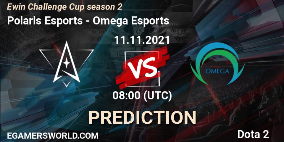Prognose für das Spiel Polaris Esports VS Omega Esports. 11.11.21. Dota 2 - Ewin Challenge Cup season 2