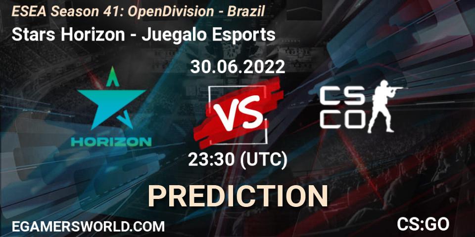 Prognose für das Spiel Stars Horizon VS Juegalo Esports. 30.06.2022 at 23:00. Counter-Strike (CS2) - ESEA Season 41: Open Division - Brazil