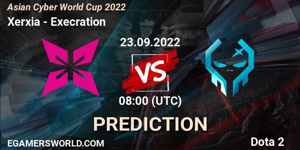 Prognose für das Spiel Xerxia VS Execration. 23.09.22. Dota 2 - Asian Cyber World Cup 2022