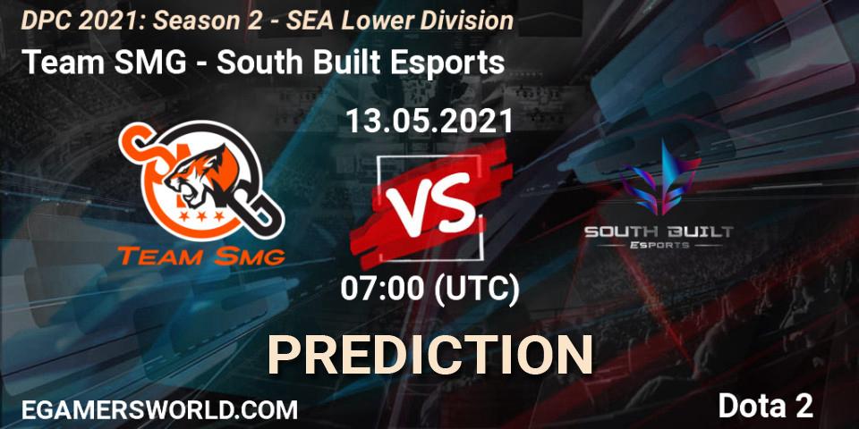 Prognose für das Spiel Team SMG VS South Built Esports. 13.05.2021 at 06:20. Dota 2 - DPC 2021: Season 2 - SEA Lower Division