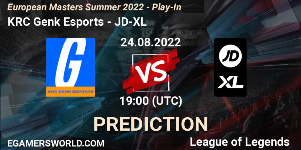 Prognose für das Spiel KRC Genk Esports VS JD-XL. 24.08.2022 at 19:00. LoL - European Masters Summer 2022 - Play-In