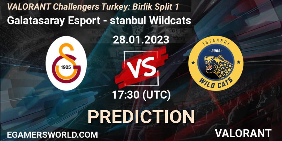 Prognose für das Spiel Galatasaray Esport VS İstanbul Wildcats. 28.01.23. VALORANT - VALORANT Challengers 2023 Turkey: Birlik Split 1