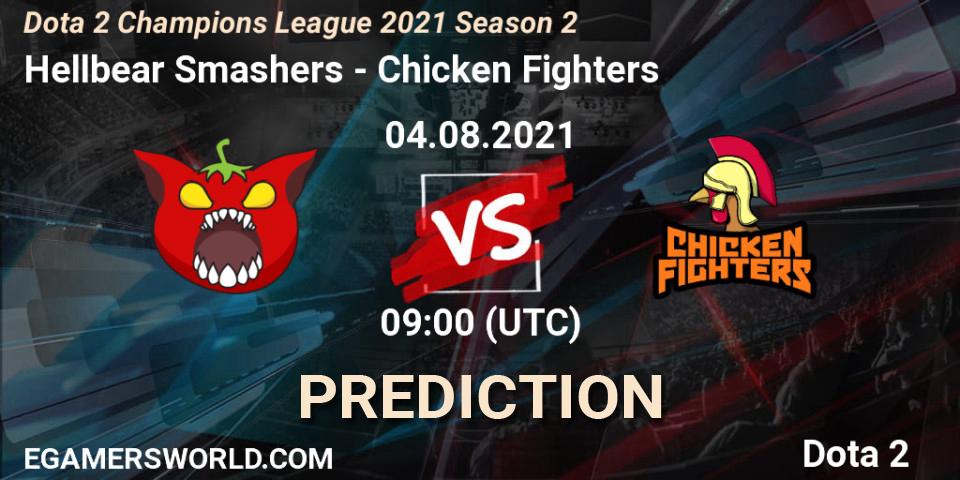 Prognose für das Spiel Hellbear Smashers VS Chicken Fighters. 04.08.2021 at 09:02. Dota 2 - Dota 2 Champions League 2021 Season 2