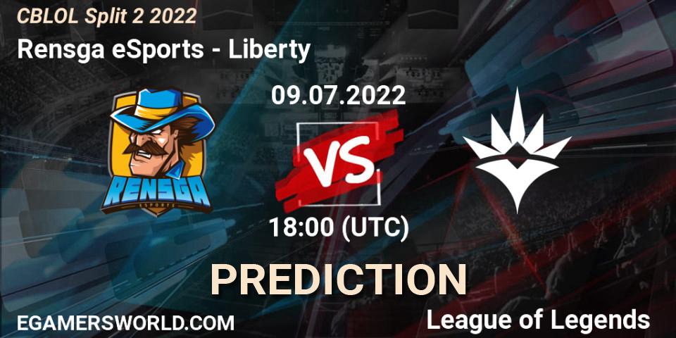 Prognose für das Spiel Rensga eSports VS Liberty. 09.07.22. LoL - CBLOL Split 2 2022