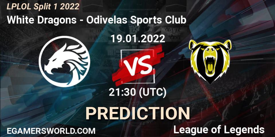 Prognose für das Spiel White Dragons VS Odivelas Sports Club. 19.01.2022 at 21:30. LoL - LPLOL Split 1 2022