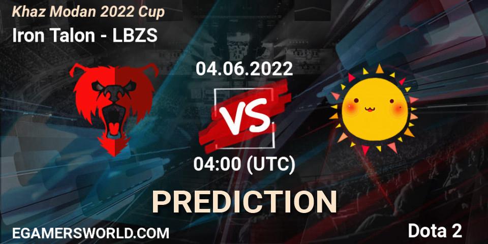 Prognose für das Spiel Iron Talon VS LBZS. 04.06.2022 at 04:08. Dota 2 - Khaz Modan 2022 Cup