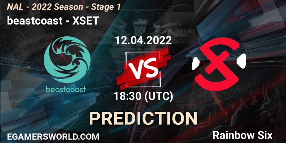Prognose für das Spiel beastcoast VS XSET. 12.04.2022 at 18:30. Rainbow Six - NAL - Season 2022 - Stage 1