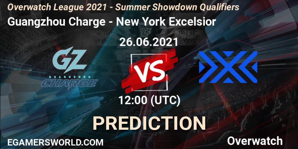 Prognose für das Spiel Guangzhou Charge VS New York Excelsior. 26.06.2021 at 12:00. Overwatch - Overwatch League 2021 - Summer Showdown Qualifiers