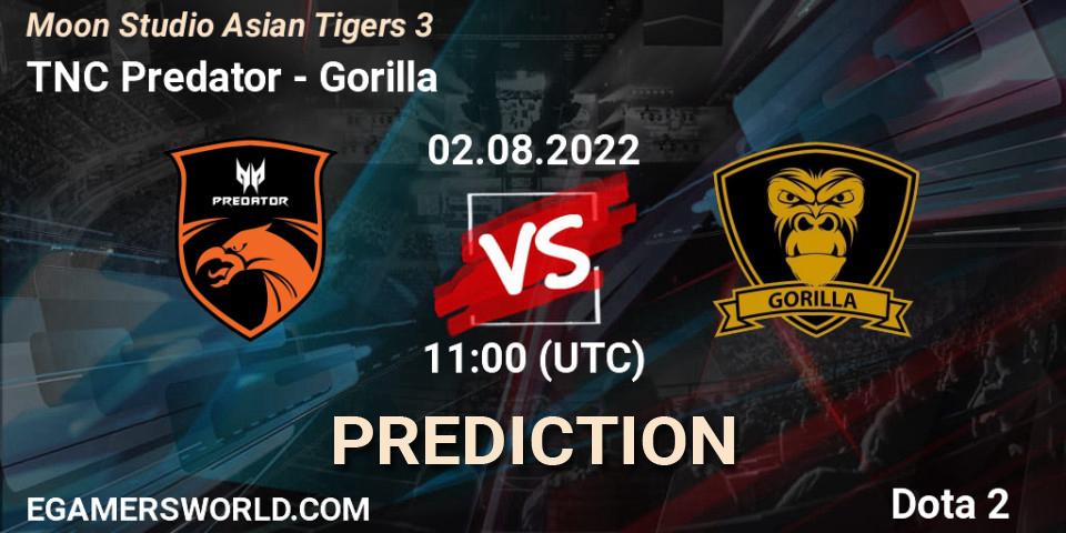 Prognose für das Spiel TNC Predator VS Gorilla. 02.08.22. Dota 2 - Moon Studio Asian Tigers 3