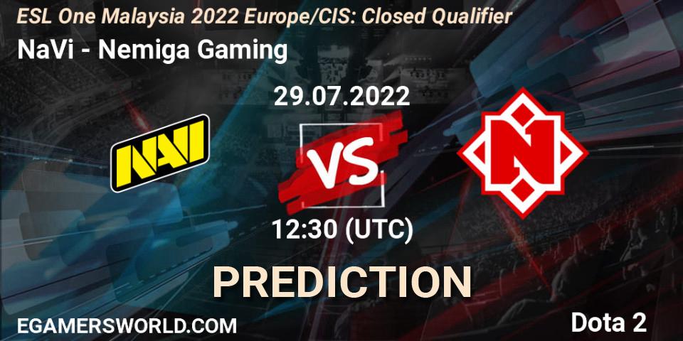Prognose für das Spiel NaVi VS Nemiga Gaming. 29.07.22. Dota 2 - ESL One Malaysia 2022 Europe/CIS: Closed Qualifier