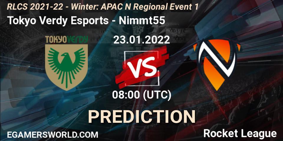 Prognose für das Spiel Tokyo Verdy Esports VS Nimmt55. 23.01.2022 at 10:00. Rocket League - RLCS 2021-22 - Winter: APAC N Regional Event 1