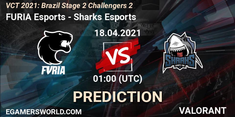 Prognose für das Spiel FURIA Esports VS Sharks Esports. 18.04.2021 at 01:00. VALORANT - VCT 2021: Brazil Stage 2 Challengers 2