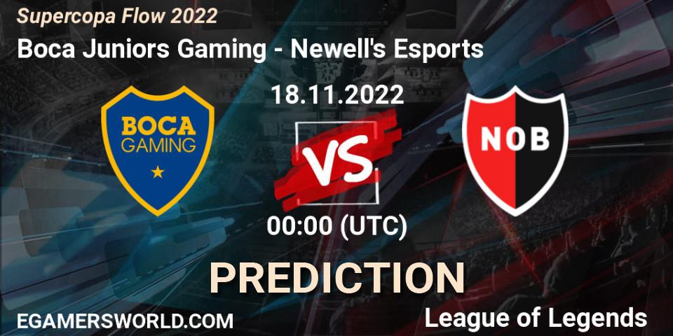 Prognose für das Spiel Boca Juniors Gaming VS Newell's Esports. 18.11.22. LoL - Supercopa Flow 2022
