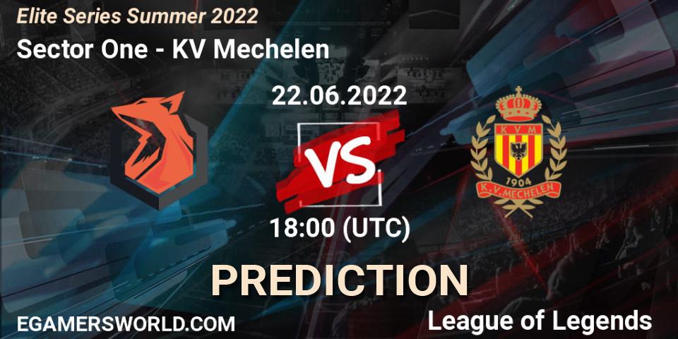 Prognose für das Spiel Sector One VS KV Mechelen. 22.06.2022 at 18:00. LoL - Elite Series Summer 2022
