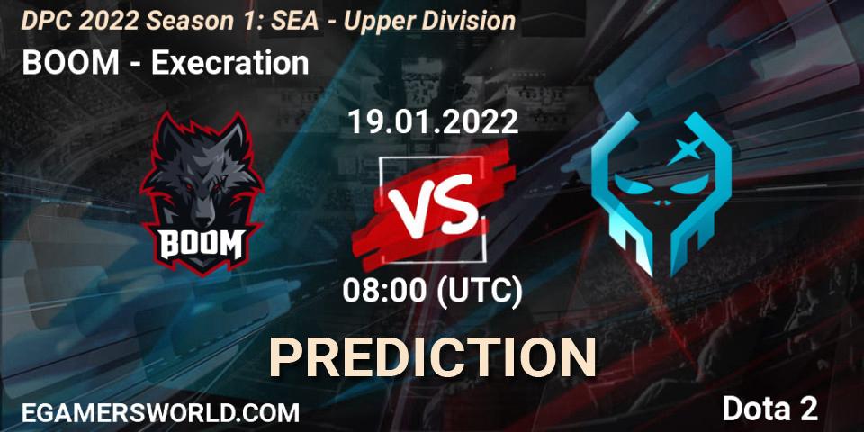 Prognose für das Spiel BOOM VS Execration. 19.01.2022 at 08:01. Dota 2 - DPC 2022 Season 1: SEA - Upper Division
