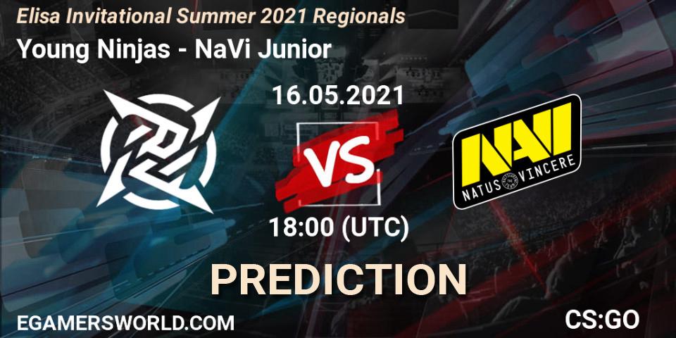Prognose für das Spiel Young Ninjas VS NaVi Junior. 16.05.2021 at 18:00. Counter-Strike (CS2) - Elisa Invitational Summer 2021 Regionals