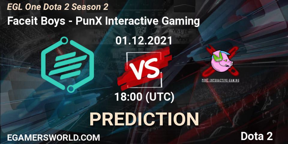 Prognose für das Spiel Faceit Boys VS PunX Interactive Gaming. 02.12.2021 at 18:03. Dota 2 - EGL One Dota 2 Season 2