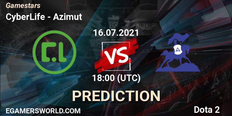 Prognose für das Spiel CyberLife VS Azimut. 16.07.2021 at 18:09. Dota 2 - Gamestars