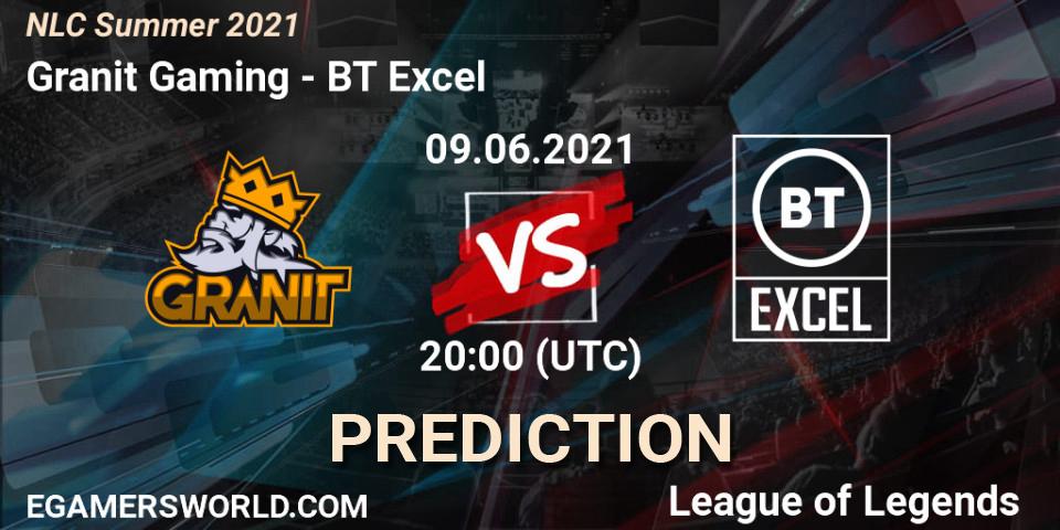 Prognose für das Spiel Granit Gaming VS BT Excel. 09.06.2021 at 20:00. LoL - NLC Summer 2021