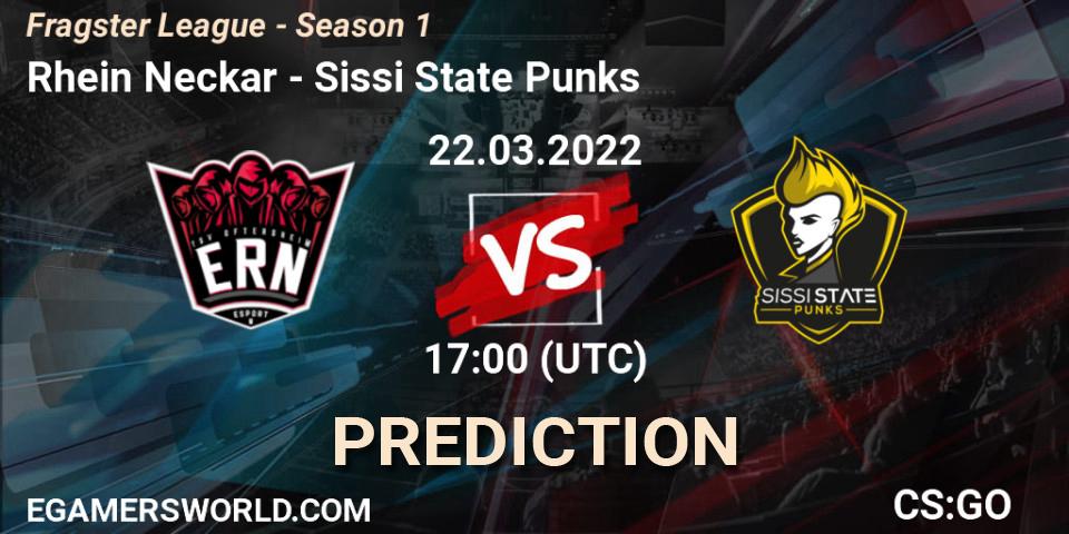 Prognose für das Spiel Rhein Neckar VS Sissi State Punks. 22.03.2022 at 17:00. Counter-Strike (CS2) - Fragster League - Season 1