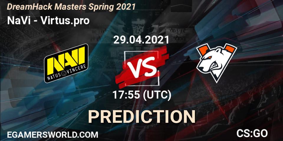 Prognose für das Spiel NaVi VS Virtus.pro. 29.04.21. CS2 (CS:GO) - DreamHack Masters Spring 2021