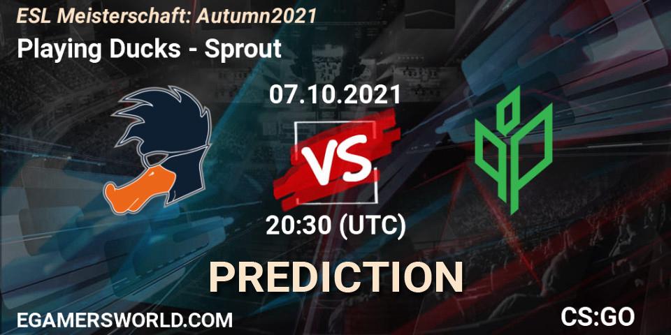 Prognose für das Spiel Playing Ducks VS Sprout. 07.10.21. CS2 (CS:GO) - ESL Meisterschaft: Autumn 2021