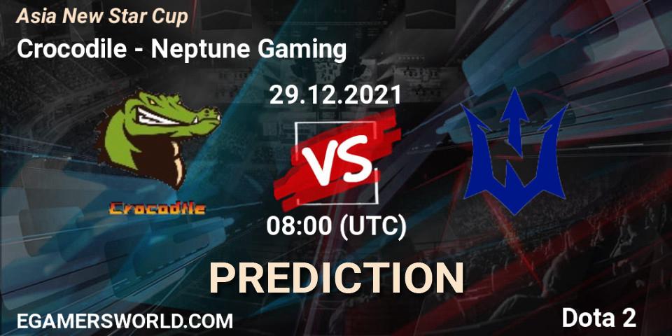 Prognose für das Spiel Crocodile VS Neptune Gaming. 29.12.2021 at 07:06. Dota 2 - Asia New Star Cup