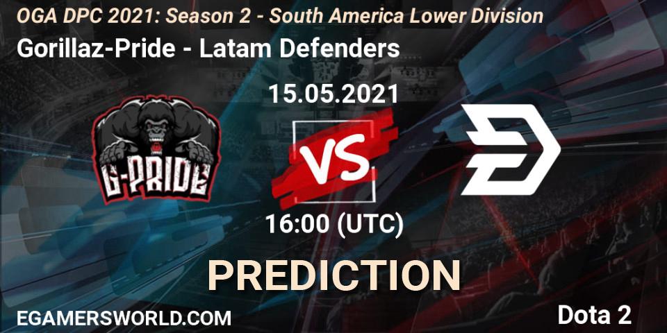 Prognose für das Spiel Gorillaz-Pride VS Latam Defenders. 15.05.2021 at 16:00. Dota 2 - OGA DPC 2021: Season 2 - South America Lower Division 
