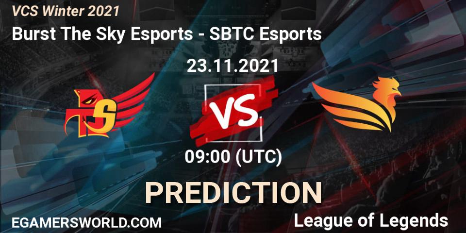 Prognose für das Spiel Burst The Sky Esports VS SBTC Esports. 23.11.2021 at 09:00. LoL - VCS Winter 2021