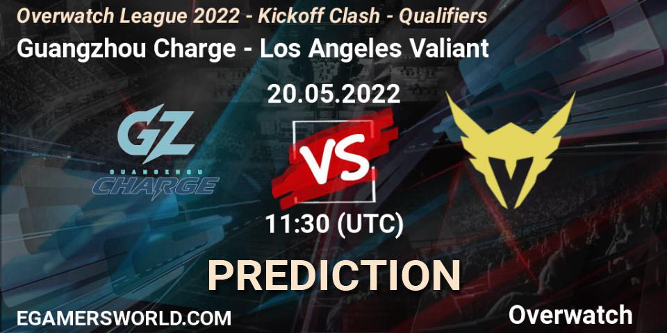 Prognose für das Spiel Guangzhou Charge VS Los Angeles Valiant. 20.05.22. Overwatch - Overwatch League 2022 - Kickoff Clash - Qualifiers