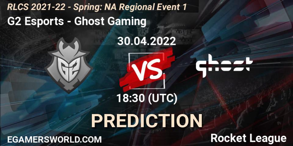 Prognose für das Spiel G2 Esports VS Ghost Gaming. 30.04.22. Rocket League - RLCS 2021-22 - Spring: NA Regional Event 1