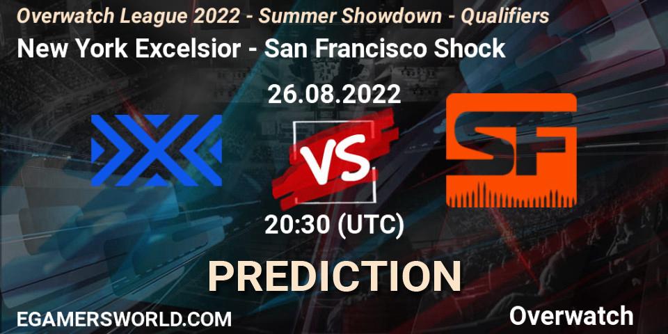 Prognose für das Spiel New York Excelsior VS San Francisco Shock. 26.08.22. Overwatch - Overwatch League 2022 - Summer Showdown - Qualifiers