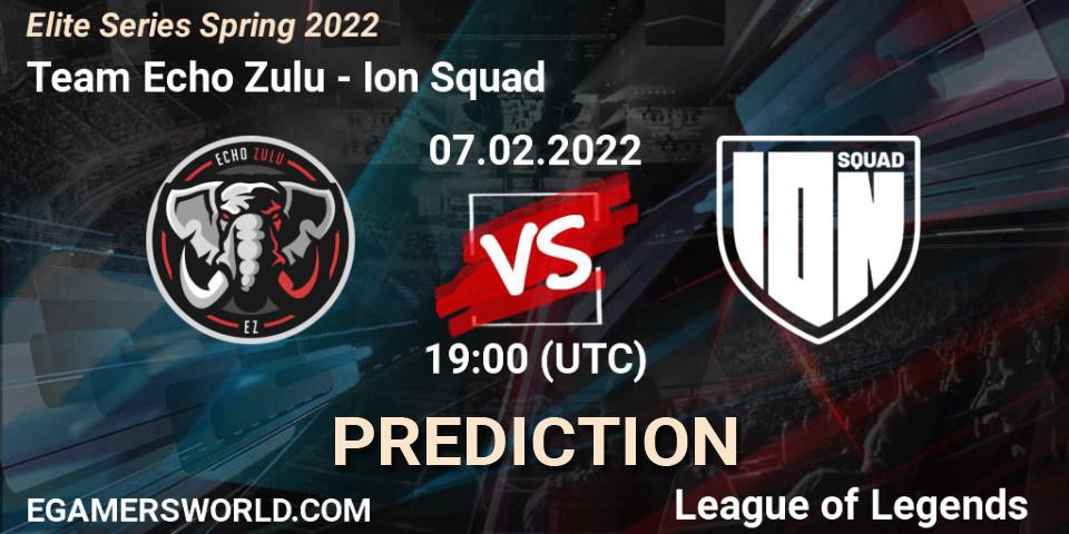 Prognose für das Spiel Team Echo Zulu VS Ion Squad. 07.02.22. LoL - Elite Series Spring 2022