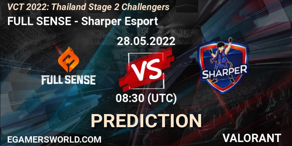 Prognose für das Spiel FULL SENSE VS Sharper Esport. 28.05.22. VALORANT - VCT 2022: Thailand Stage 2 Challengers