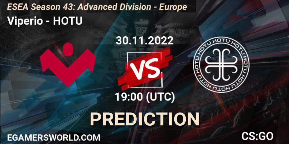 Prognose für das Spiel Viperio VS HOTU. 02.12.22. CS2 (CS:GO) - ESEA Season 43: Advanced Division - Europe