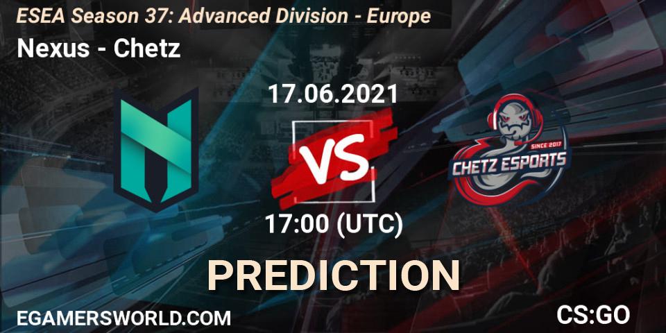 Prognose für das Spiel Nexus VS Chetz. 17.06.21. CS2 (CS:GO) - ESEA Season 37: Advanced Division - Europe