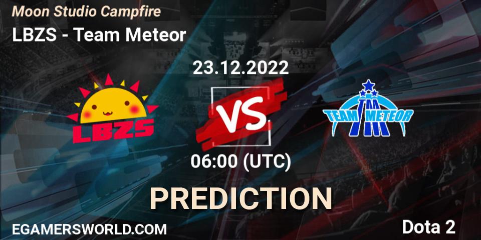 Prognose für das Spiel LBZS VS Team Meteor. 23.12.22. Dota 2 - Moon Studio Campfire
