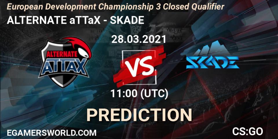 Prognose für das Spiel ALTERNATE aTTaX VS SKADE. 28.03.21. CS2 (CS:GO) - European Development Championship 3 Closed Qualifier
