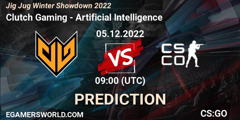Prognose für das Spiel Clutch Gaming VS Artificial Intelligence. 05.12.22. CS2 (CS:GO) - Jig Jug Winter Showdown 2022