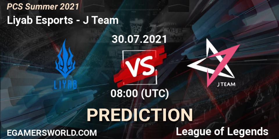 Prognose für das Spiel Liyab Esports VS J Team. 30.07.21. LoL - PCS Summer 2021
