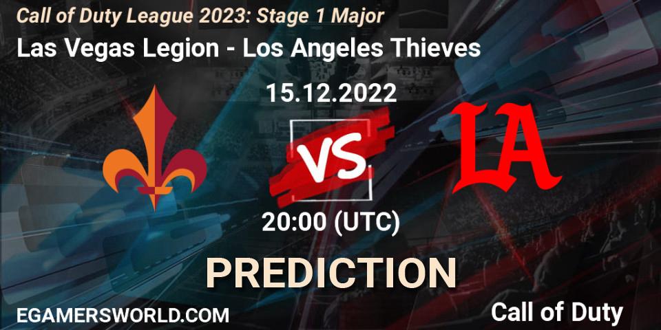 Prognose für das Spiel Las Vegas Legion VS Los Angeles Thieves. 15.12.2022 at 20:55. Call of Duty - Call of Duty League 2023: Stage 1 Major
