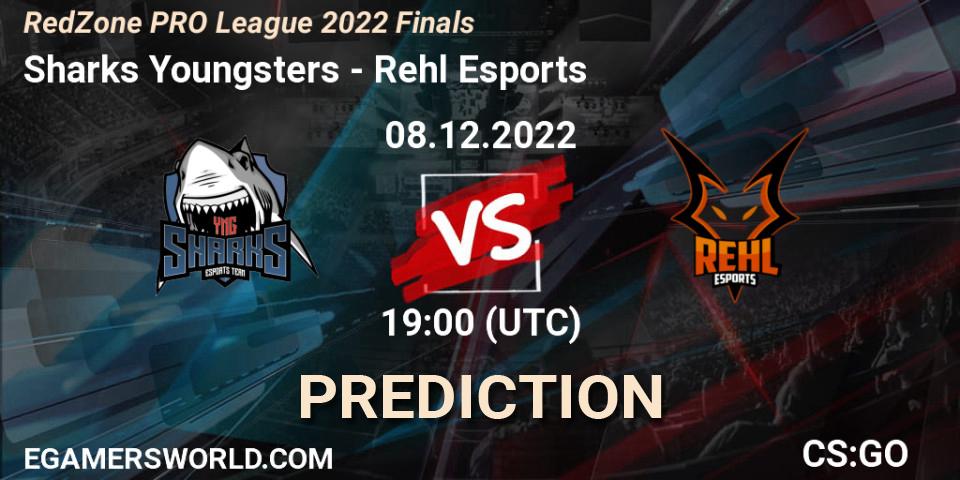 Prognose für das Spiel Sharks Youngsters VS Rehl Esports. 08.12.22. Counter-Strike (CS2) - RedZone PRO League 2022 Finals