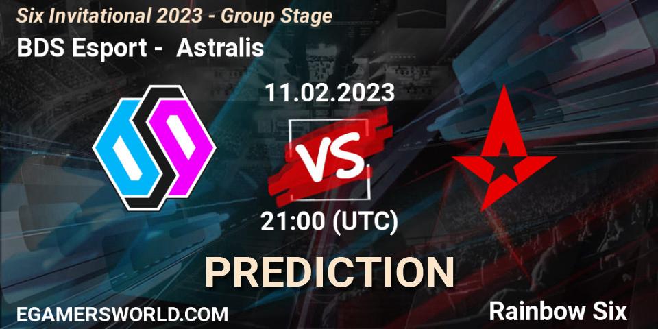 Prognose für das Spiel BDS Esport VS Astralis. 11.02.23. Rainbow Six - Six Invitational 2023 - Group Stage