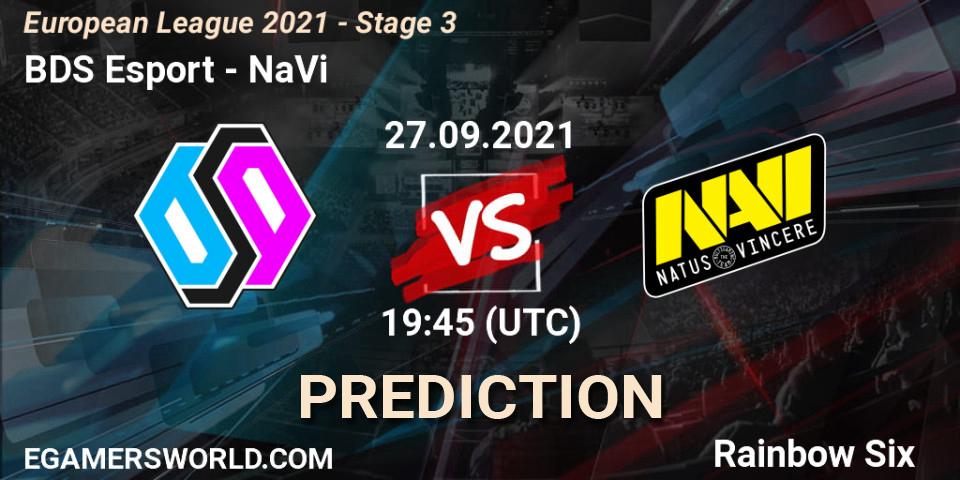 Prognose für das Spiel BDS Esport VS NaVi. 27.09.21. Rainbow Six - European League 2021 - Stage 3