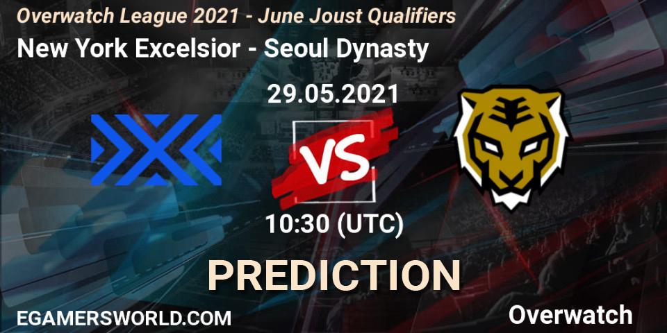 Prognose für das Spiel New York Excelsior VS Seoul Dynasty. 29.05.2021 at 10:30. Overwatch - Overwatch League 2021 - June Joust Qualifiers